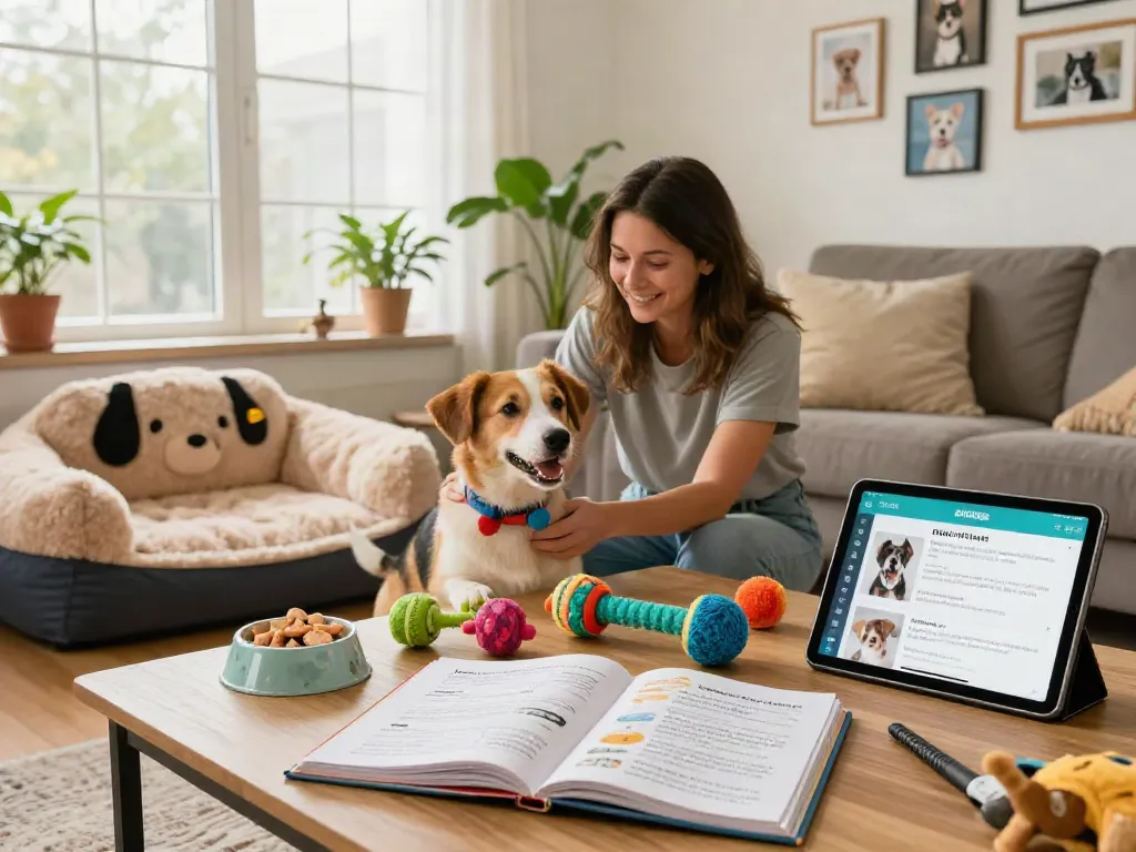 Engaging pet care moment featuring rokok88 apk tips in a cozy room